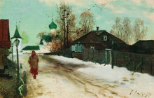 Картина "mikhailovsky street in novgorod" художника "рябушкин андрей"