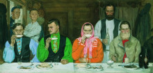 Копия картины "tea party" художника "рябушкин андрей"