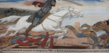 Картина "prince ukhtomsky in the battle with tartars at volga in 1469" художника "рябушкин андрей"