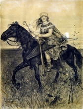 Репродукция картины "rider" художника "рябушкин андрей"