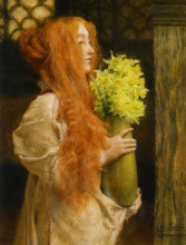 Копия картины "весенние цветы" художника "альма-тадема лоуренс"
