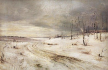 Копия картины "зимняя дорога" художника "саврасов алексей"