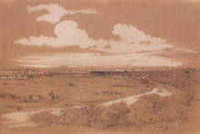 Копия картины "вид москвы с воробьевых гор" художника "саврасов алексей"