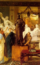 Картина "галерея скульптуры в риме во времена агриппы" художника "альма-тадема лоуренс"