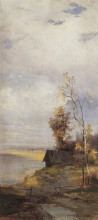 Копия картины "пейзаж с домиком" художника "саврасов алексей"