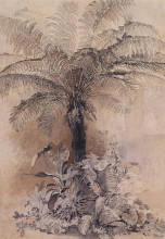 Копия картины "тропические растения" художника "саврасов алексей"