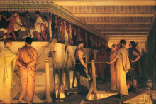 Репродукция картины "фидий показывает фриз парфенона своим друзьям" художника "альма-тадема лоуренс"