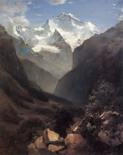 Копия картины "вид в швейцарских альпах (гора малый рухен)" художника "саврасов алексей"
