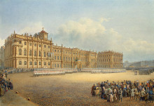 Копия картины "view of the winter palace from the admiralty" художника "садовников василий"