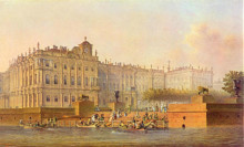 Репродукция картины "view of the winter palace from the west" художника "садовников василий"