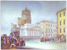 Копия картины "departure of an omnibus from st. isaac&#39;s square in st. petersburg" художника "садовников василий"