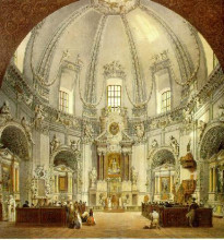 Картина "interior of trinitarian church in vilnius, lithuania" художника "садовников василий"