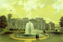 Копия картины "eastern wing of verkiai palace" художника "садовников василий"