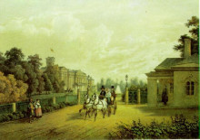 Репродукция картины "entrance into verkiai palace, vilnius, lithuania" художника "садовников василий"