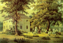 Копия картины "school for peasants children in verkiai" художника "садовников василий"