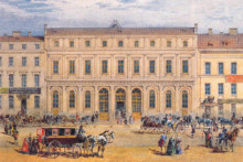 Копия картины "view of the passazh department store in 1848" художника "садовников василий"