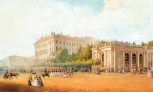 Репродукция картины "view of the anichkov palace" художника "садовников василий"