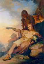 Копия картины "william b. wood as &#39;charles de moor&#39;" художника "салли томас"