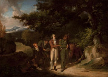 Репродукция картины "the capture of major andr&#233;" художника "салли томас"