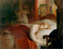 Копия картины "little nell asleep in the curiosity shop" художника "салли томас"