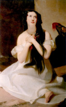 Копия картины "mary ann paton wood in the role of amina in la sonnambula" художника "салли томас"