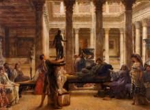 Репродукция картины "римский меценат" художника "альма-тадема лоуренс"