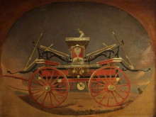 Картина "fire steamer engine &#39;fairmount&#39;" художника "салли томас"