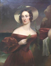 Картина "portrait of hannah seagraves reeves" художника "салли томас"