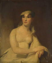 Копия картины "portrait of mrs. benjamin wiggin (charlotte fowle)" художника "салли томас"