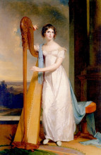 Репродукция картины "elizabeth eichelberger ridgely (also known as lady with a harp)" художника "салли томас"