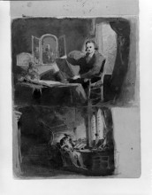 Копия картины "abraham francen, the scholar (from sketchbook)" художника "салли томас"