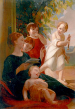 Картина "the sully children (jane, blanche, ellen oldmixon, rosalie kemble and alfred)" художника "салли томас"