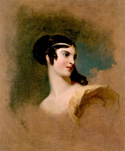 Картина "fanny kemble as julia in the hunchback" художника "салли томас"