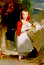 Копия картины "sarah esther hindman as little red riding hood" художника "салли томас"