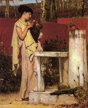 Репродукция картины "последние розы" художника "альма-тадема лоуренс"
