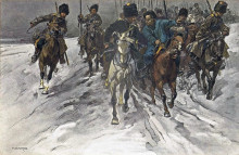 Копия картины "detachment of transbaikalian cossacks with translator" художника "самокиш николай семёнович"