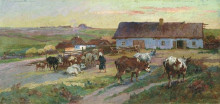Репродукция картины "evening in crimea" художника "самокиш николай семёнович"