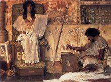 Копия картины "иосиф — надзиратель зернохранилищ фараона" художника "альма-тадема лоуренс"