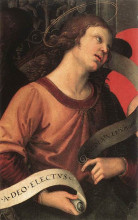 Копия картины "angel, from the polyptych of st. nicolas of tolentino" художника "санти рафаэль"