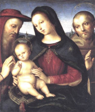 Копия картины "madonna with child and saints" художника "санти рафаэль"