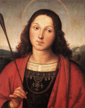 Репродукция картины "святой себастьян" художника "санти рафаэль"