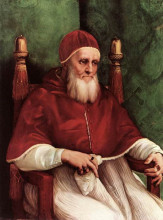 Картина "portrait of pope julius ii" художника "санти рафаэль"