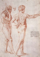 Репродукция картины "nude study" художника "санти рафаэль"