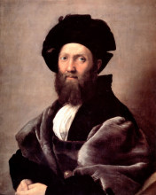 Картина "portrait of baldassare castiglione" художника "санти рафаэль"