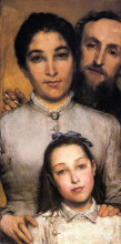 Репродукция картины "портрет жюля далу, его жены и его дочери" художника "альма-тадема лоуренс"