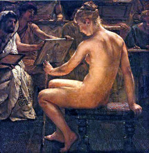 Картина "римская мастерская" художника "альма-тадема лоуренс"