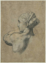 Копия картины "head of a woman" художника "санти рафаэль"