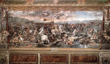 Репродукция картины "the battle at pons milvius" художника "санти рафаэль"