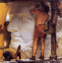 Копия картины "скульпторы в древнем риме" художника "альма-тадема лоуренс"