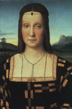 Репродукция картины "portrait of elizabeth gonzaga" художника "санти рафаэль"